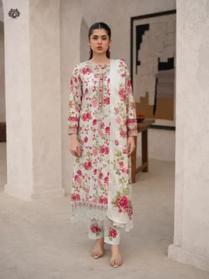 3-Piece Unstitched Luxury Digital Printed Lawn Suit