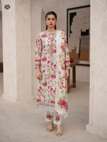 3-Piece Unstitched Luxury Digital Printed Lawn Suit